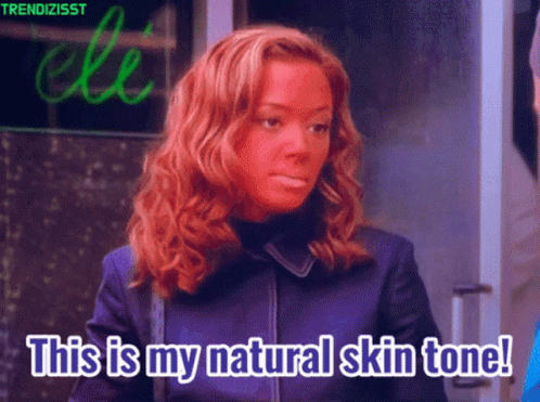 Woman Saying This Is My Natural Skin Tone