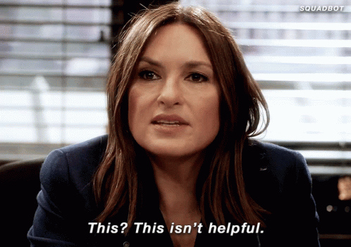 Woman Saying This Isnt Helpful GIF