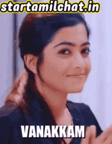 Woman Saying Vanakkam