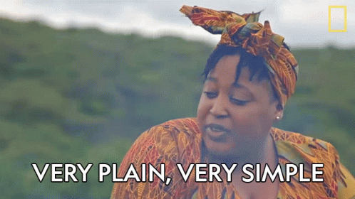 Woman Saying Very Plain Very Simple With Headband GIF