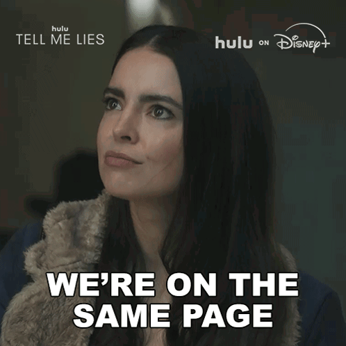Woman Saying We Are On The Same Page GIF
