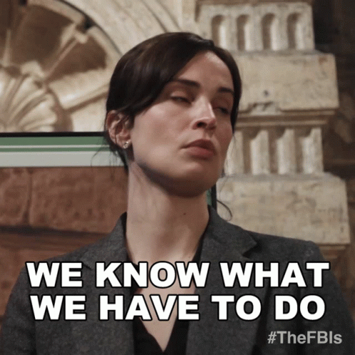 Woman Saying We Know What We Have To Do