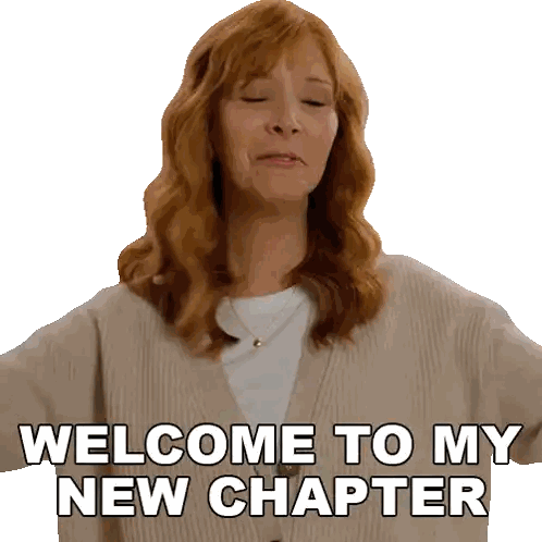 Woman Saying Welcome to My New Chapter