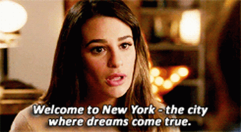 Woman Saying Welcome to New York