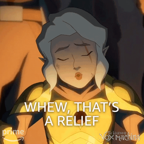 Woman Saying Whew That's A Relief GIF