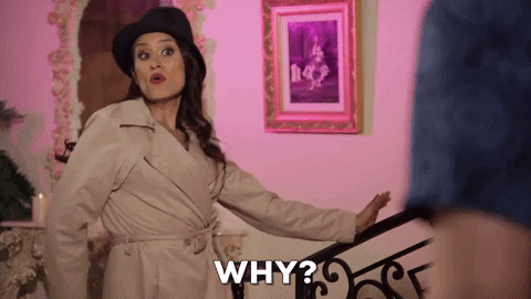Woman Saying Why GIF