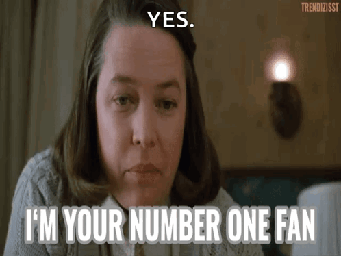 Woman Saying Yes I'm Your Number One Fan