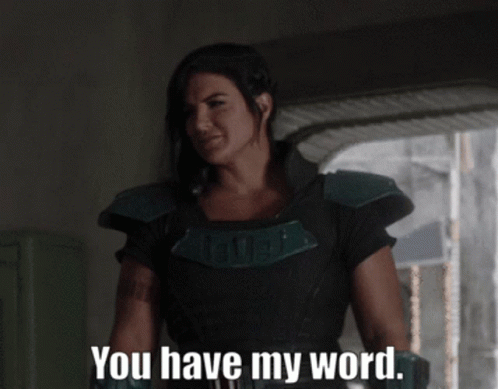 Woman Saying You Have My Word
