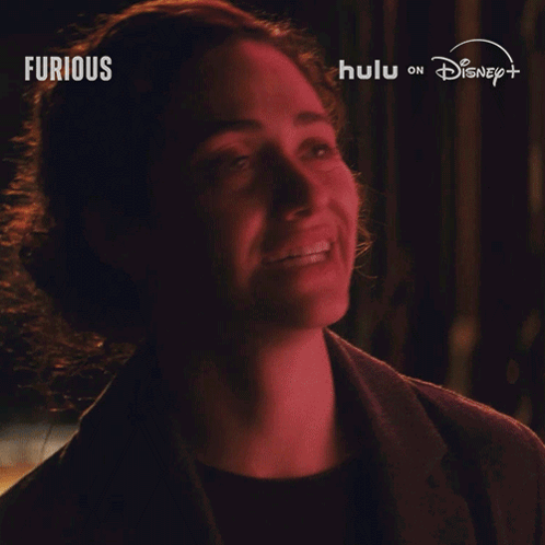 Woman Saying You Know I Can't Tell You in Front of Furious Poster
