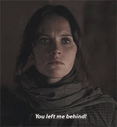 Woman Saying You Left Me Behind In Dark Room GIF