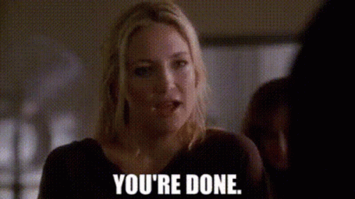 Woman Saying You're Done
