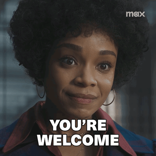 Woman Saying You're Welcome