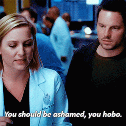 Woman Saying You Should Be Ashamed You Hobo