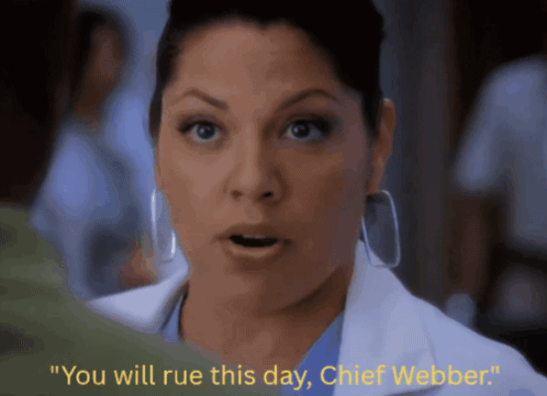 Woman Saying You Will Rue This Day Chief Webber GIF