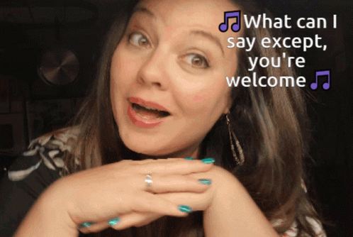 Woman Saying Youre Welcome