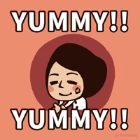Woman Saying Yummy Yummy