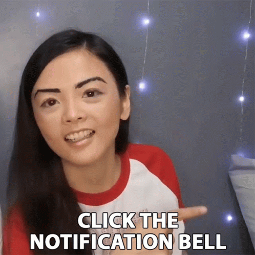 Woman Says Click the Notification Bell in Front of Lights
