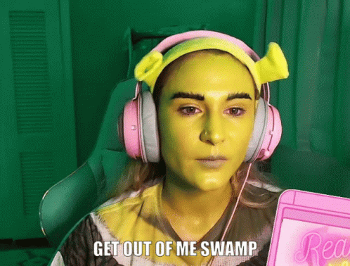 Woman Says Get Out Of Me Swamp GIF