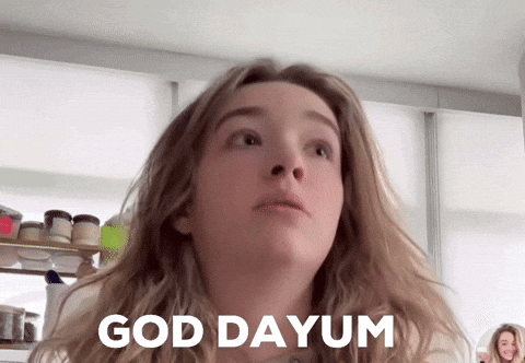 Woman Says God Dayum Looking At Camera GIF