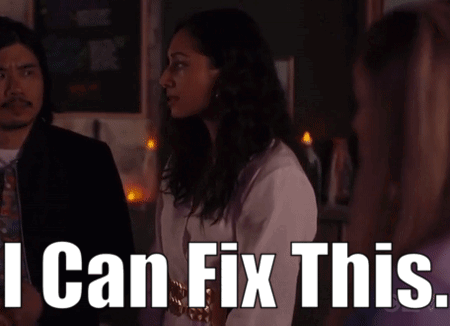 Woman Says I Can Fix This Next to Man