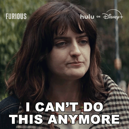 Woman Says I Can't Do This Anymore In Front Of Disney Logo GIF