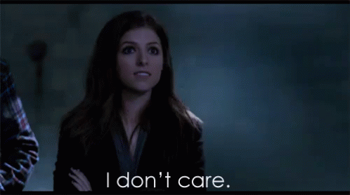 Woman Says I Don't Care GIF