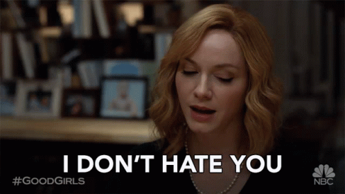 Woman Says I Don't Hate You In NBC Advertisement GIF