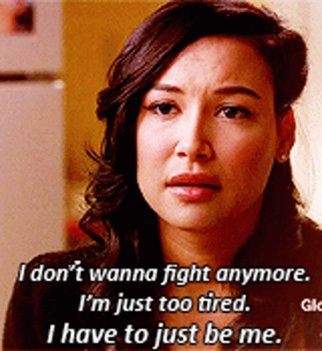 Woman Says I Don't Wanna Fight Anymore I'm Just Too Tired GIF