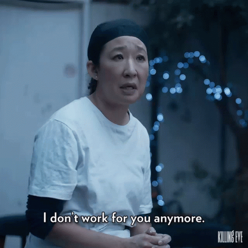 Woman Says I Don't Work For You Anymore GIF