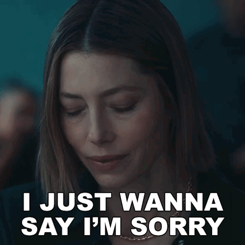 Woman Says I Just Wanna Say I'm Sorry