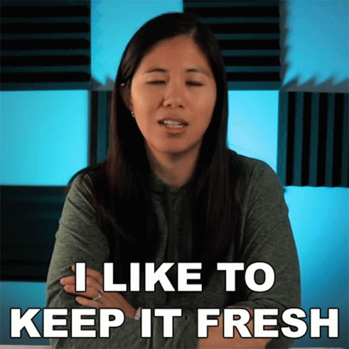 Woman Says I Like to Keep It Fresh Checkered Background
