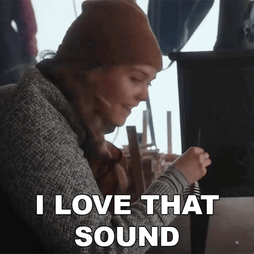 Woman Says I Love That Sound Holding Pen