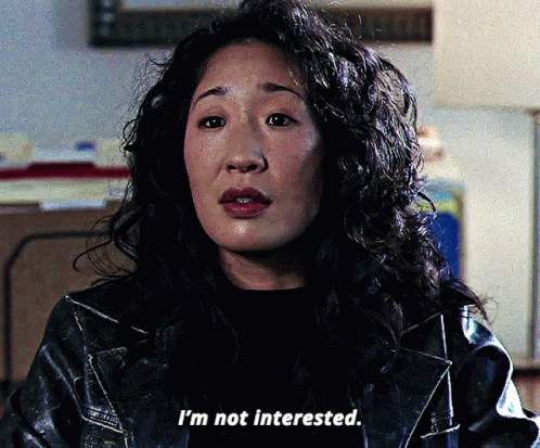 Woman Says I'm Not Interested While Wearing Black Jacket