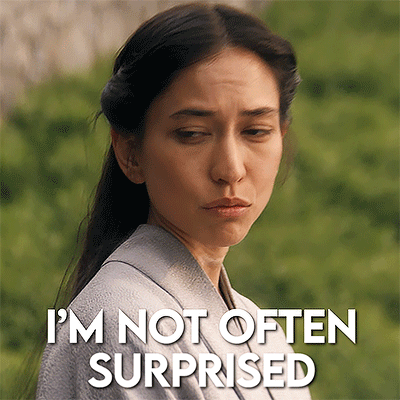 Woman Says I'm Not Often Surprised Beside Her Photo GIF