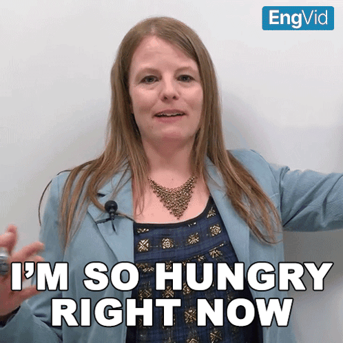 Woman Says I'm So Hungry Right Now GIF