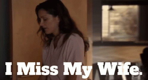 Woman Says I Miss My Wife in Front of Door