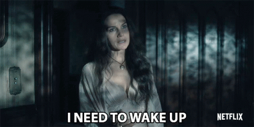 Woman Says I Need To Wake Up Netflix Ad GIF