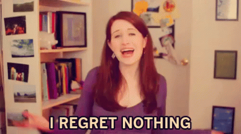 Woman Says I Regret Nothing