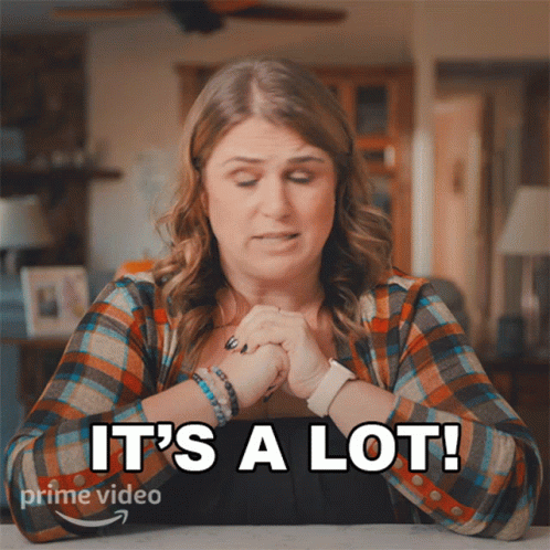 Woman Says It's A Lot In Front Of Picture Of Her GIF