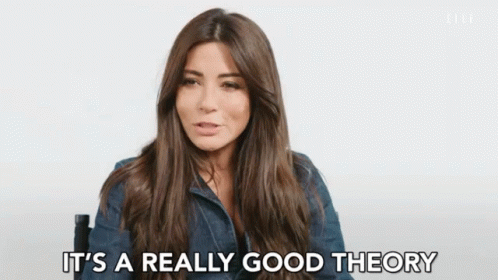 Woman Says It's A Really Good Theory GIF