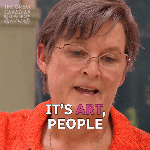 Woman Says It's Art People While Wearing Glasses GIF