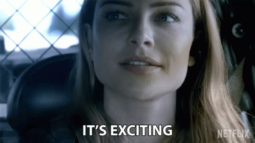 Woman Says It's Exciting In Car GIF