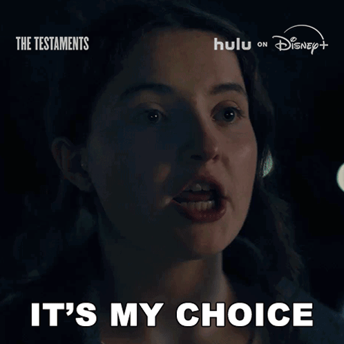Woman Says It's My Choice Before Testaments Poster