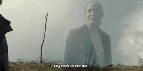 Woman Says Legends Never Die In Field GIF