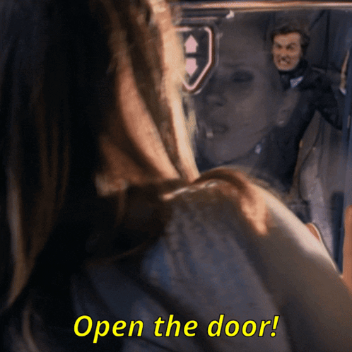 Woman Says Open the Door Man Watching