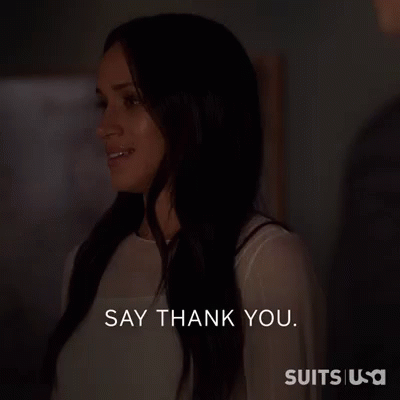 Woman Says Say Thank You in Dark Room