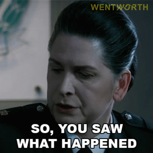 Woman Says So You Saw What Happened