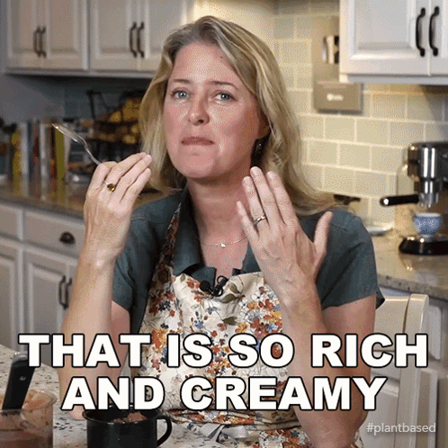 Woman Says That Is So Rich And Creamy In Kitchen GIF