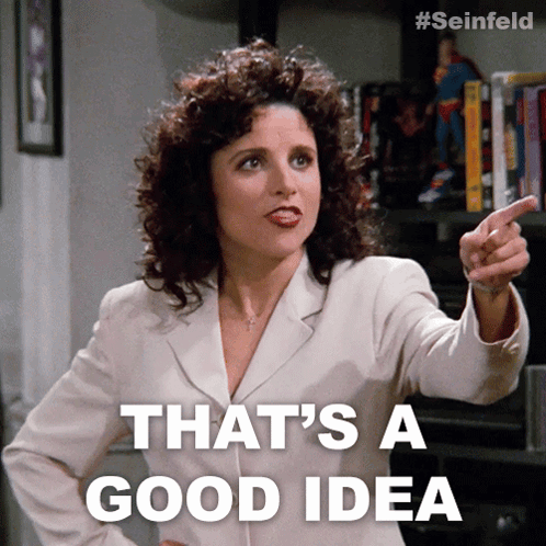 Woman Says That's a Good Idea Pointing