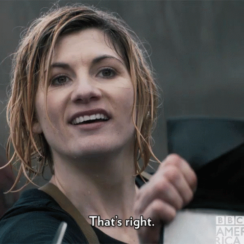 Woman Says That's Right BBC America GIF